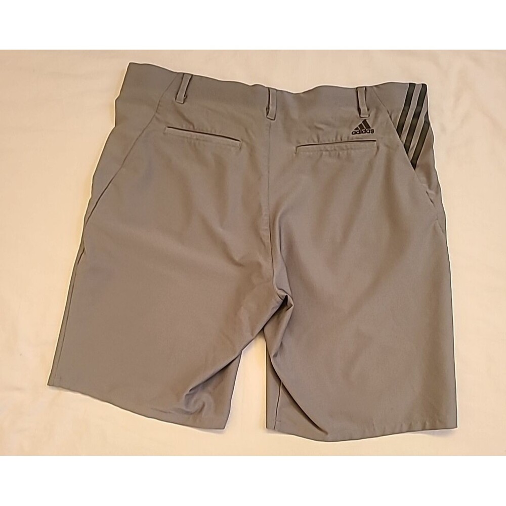 Adidas Climalite Flat Front Golf Shorts Gray Men's 38 Polyester Quick Dry